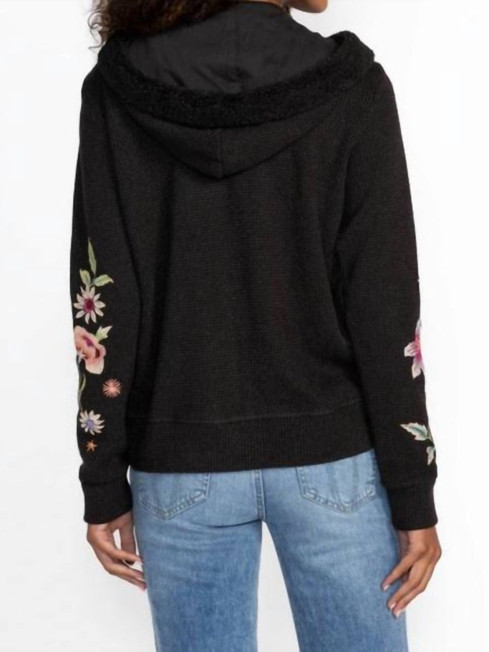 JOHNNY WAS METALLIC THERMAL ZIP UP HOODIE COLETTE - Picture 4 of 6